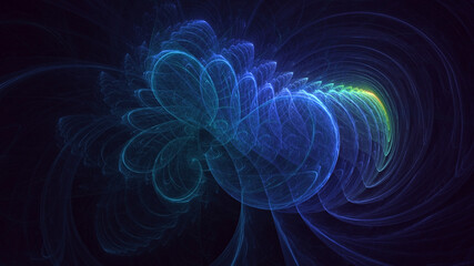 Obraz premium 3D rendering abstract multicolor fractal light background