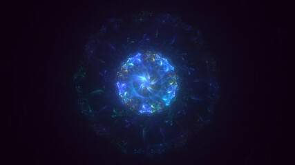 3D rendering abstract round light background