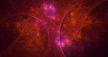 3D rendering abstract multicolor fractal light background