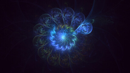 Obraz premium 3D rendering abstract round light background