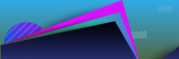 Modern shape gradient tosca purple blue colorful Abstract design banner