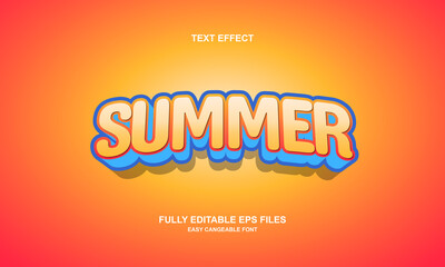 summer text effect editable