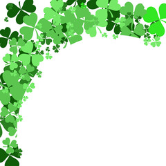 St Patrick's Day background with Shamrock Leaves.