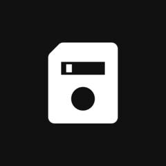 Floppy disk icon on grey background