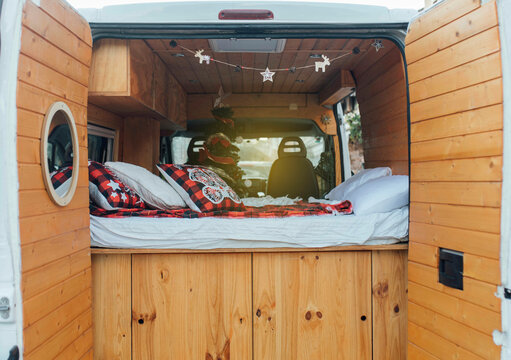 Pillows On Bed In Motor Home