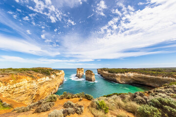 Australia, Victoria, Summer sky over Loch Ard Gorge