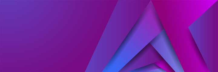 Gradient shape purple blue colorful Abstract design banner