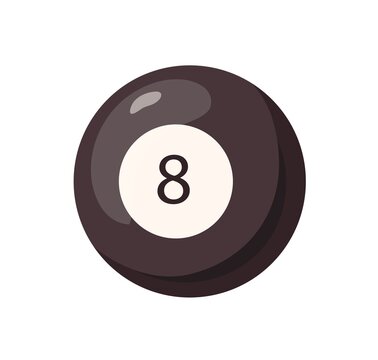 recommend clip art: Pool ball with number 8. Eight blackball for English billiards, snooker games. Black hard poolball icon. Realistic flat vector illustration of shiny glossy sports object isolated on white background