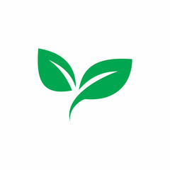 green nature leaf logo design