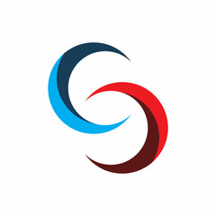 circle balance color shape s letter logo design