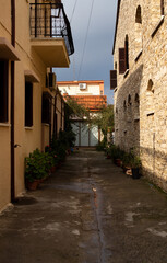 narrow street in the town