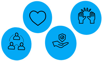 icon understanding, responsibility, energy, and integrity. Vector illustration. Vector icon.