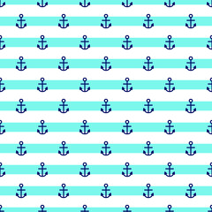 sea background with horizontal stripes and anchor