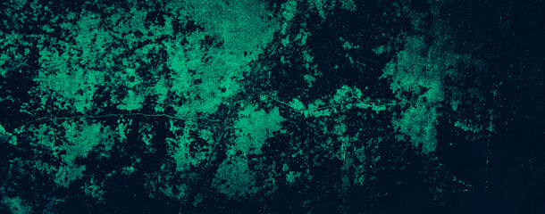 grunge abstract old cement concrete wall texture background with dark green color
