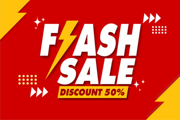 flash sale banner template design.vector illustration.