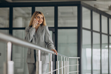 Fototapeta premium Young business woman in an office center