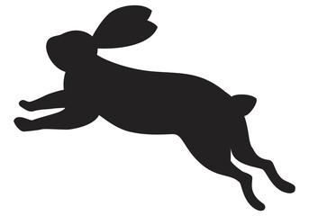 うさぎのシルエットのベクターイラスト