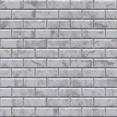 Fototapeta premium Abstract background of gray ceramic tiles for walls and floor. Design of geometric mosaic texture of wall decoration. Simple seamless brick wall pattern. 3D-rendering