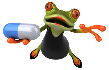 Fototapeta na wymiar Fun frog - 3D Illustration