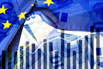 Euro Geldscheine und die Wirtschaft in der Europäischen Union