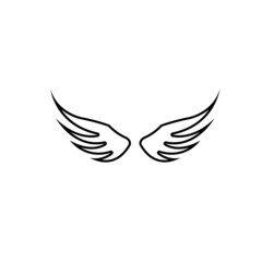 Wing illustration logo vector design