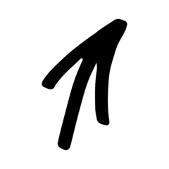 Doodle infographic arrow symbol black line vector.