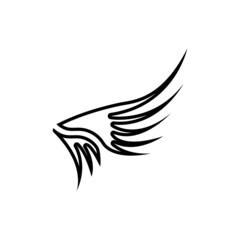 Wing illustration logo vector design