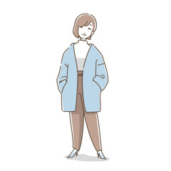 Fototapeta premium （女性A）コートを着た若い女性