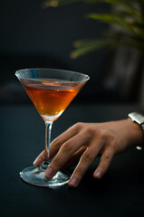 bartender serving cocktail