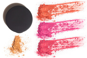 cosmetic makeup swatch smudge powder texture foundation primer product with beauty fashion...