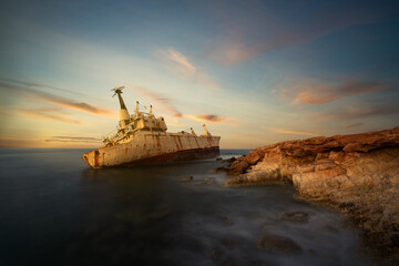 Obraz premium EDRO III ship wreck off the south coast of Cyprus