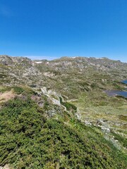 Kosciuszko national park mountains in summer 