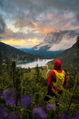 Seebensee in the Austrian Alps during Sunset