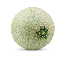 cantaloupe melon isolated on white