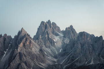 Cadini Group in Dolomites, Italy, Drei Zinnen national park duri
