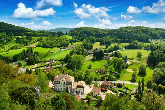 Commune de Ferrette , Alsace (Fr).