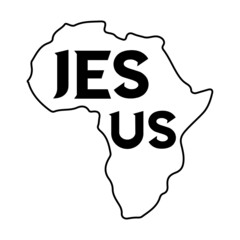Jesus for Africa. Isolated Christian Quote