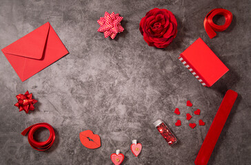 red heart. Valentine day. Background.