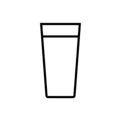 Beer glass line icon, vector logo isolated on white background