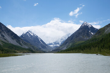 Mount Belukha and Akkem Lake