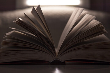 Open book close up pages. Study concept.