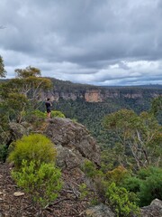 Blue mountains, Wentworth Falls on the sunny day, Australia