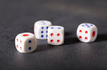 dice on the table.