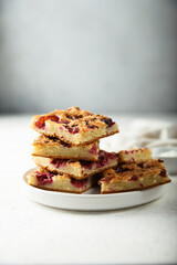 Homemade vanilla cake with berries