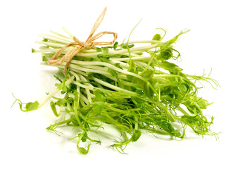 Fresh Vegetables - Pea Sprouts  on white Background Isolated