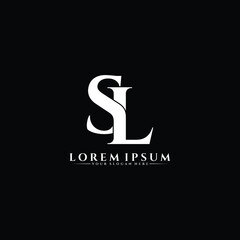Letter SL luxury logo design vector