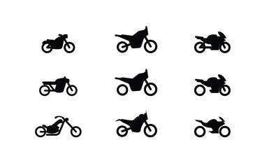 Motorcycles Icon Set