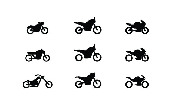 Motorcycles Icon Set