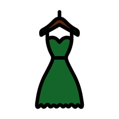 Elegant Dress On Shoulders Icon