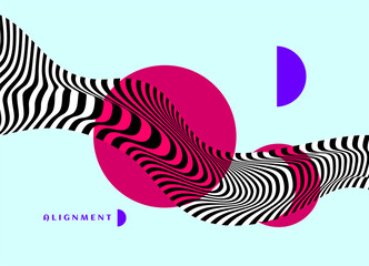 Modern technology style pattern background design.  Dynamic stripped line wave graphic vector illustration for multipurpose usage like marketing, advertising.
	